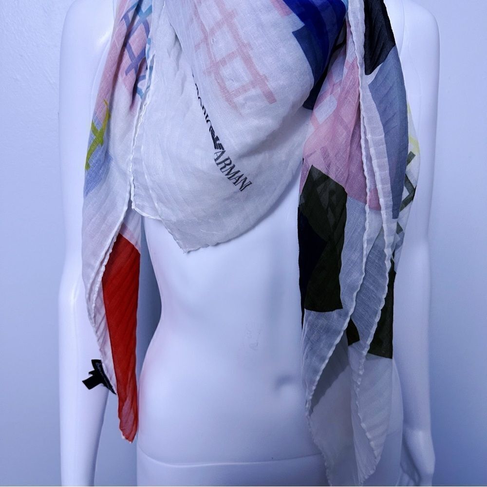 ᴇᴜᴄ ᴇᴍᴘᴏʀɪᴏ ᴀʀᴍᴀɴɪ ꜱɪʟᴋ/ᴄᴏᴛᴛᴏᴍ ʙʟᴇɴᴅ ʟɪɢʜᴛᴡᴇɪɢʜᴛ ɢᴇᴏᴍᴇᴛʀɪᴄ ꜱᴄᴀʀꜰ ꜰᴏᴜʟᴀʀᴅ - Picture 10 of 17